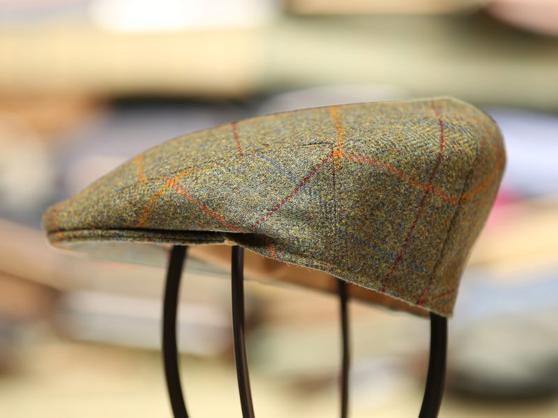 Lawrence & Foster Yorkshire Hand Tailored Tweed Lindsay Ladies Cap Dearn Brown/Red Made in Britain